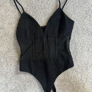 Michael Costello x revolve corset Black Bodysuit